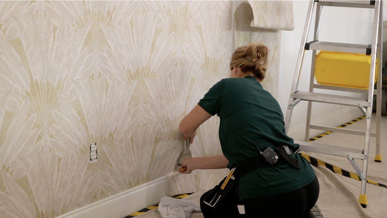 Wallpaper installation and care in a finished interior